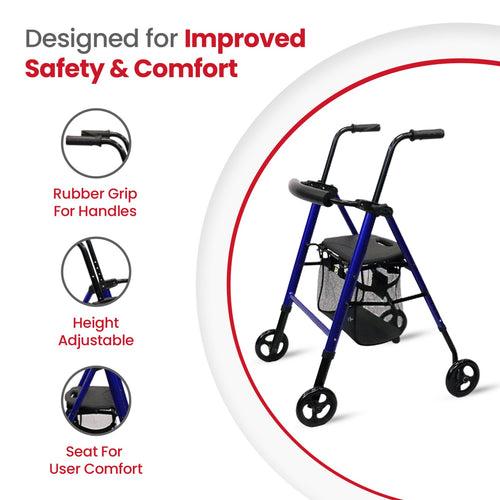 Rollator with Seat for Seniors